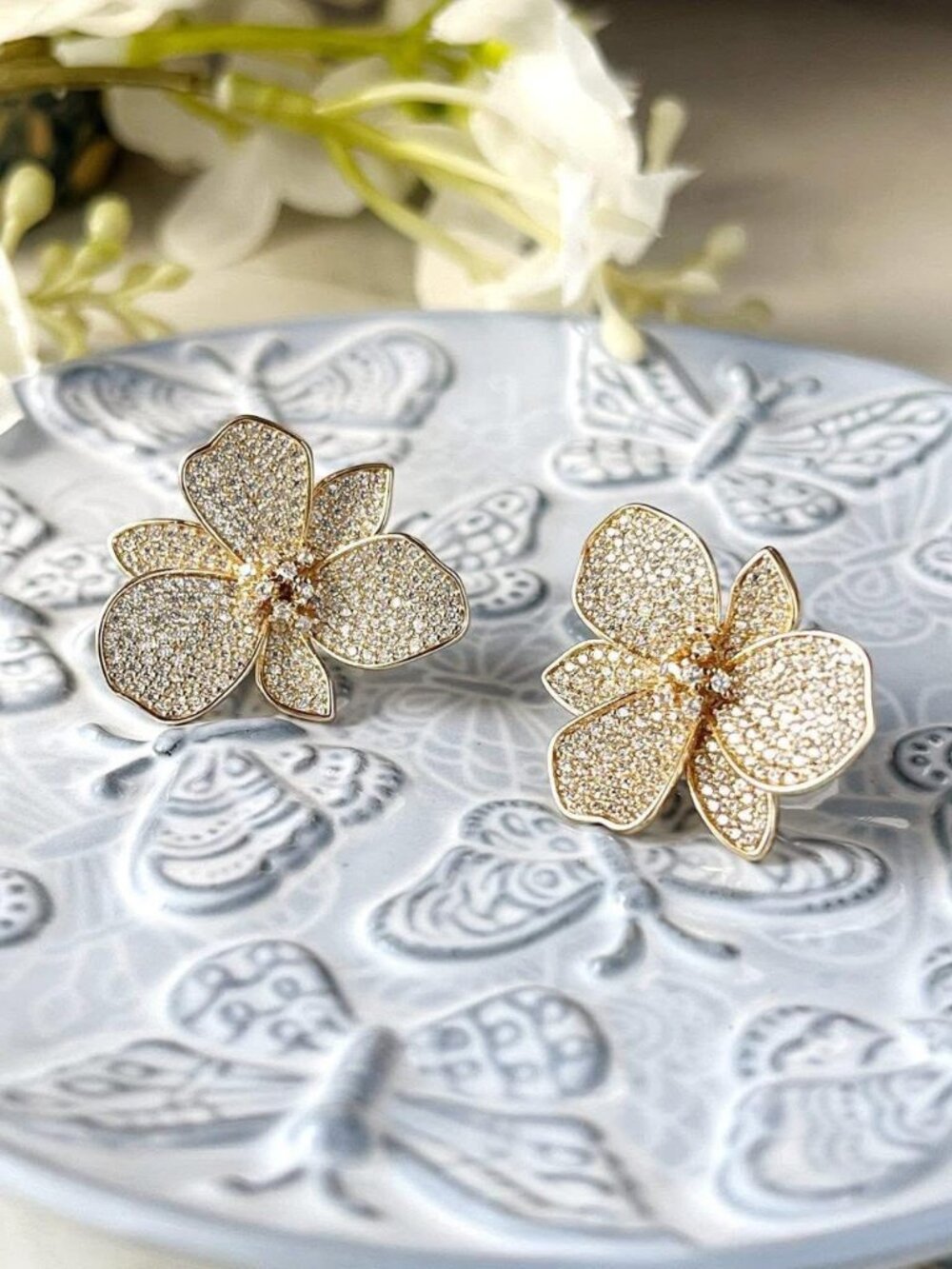 Park Lane Crystal Daffodil Earrings